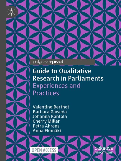 Title details for Guide to Qualitative Research in Parliaments by Valentine Berthet - Available